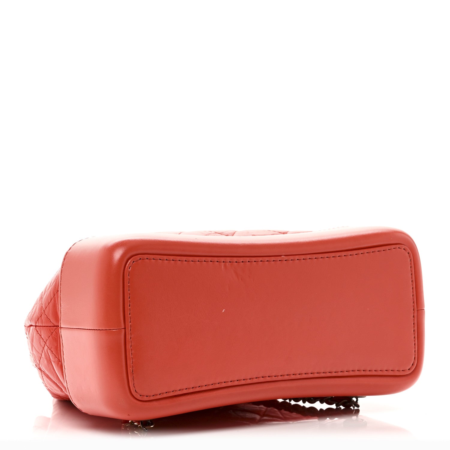 Aged Calfskin Quilted Small Gabrielle Backpack Orange