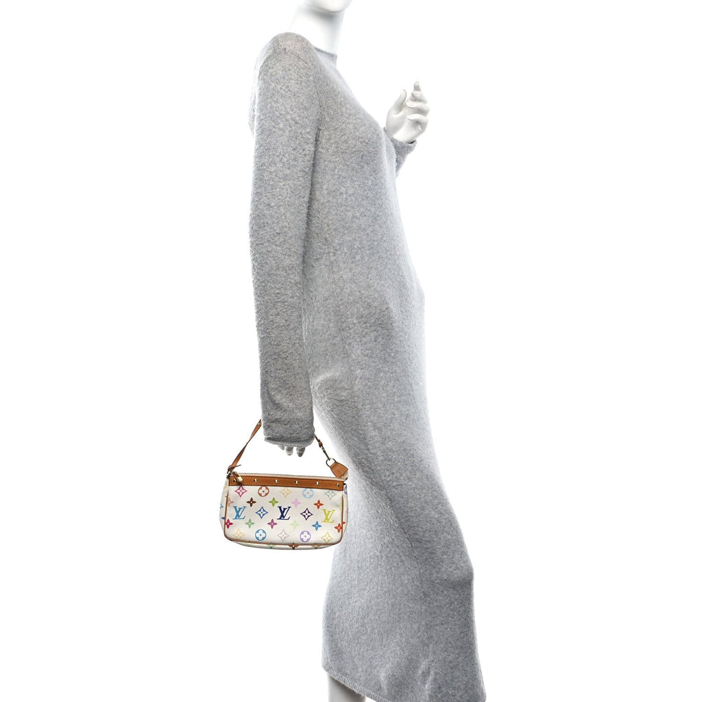 Monogram Multicolor Pochette Accessories White