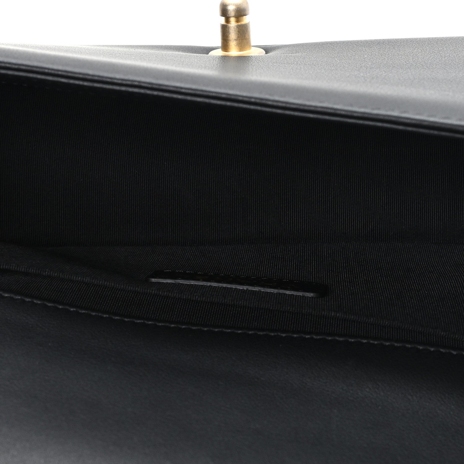Calfskin Quilted Medium Boy Flap Black