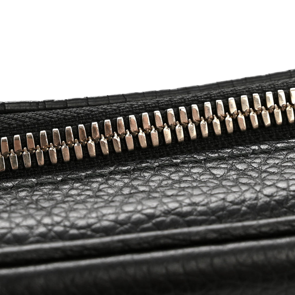 Pebbled Calfskin Small Soho Disco Bag Black