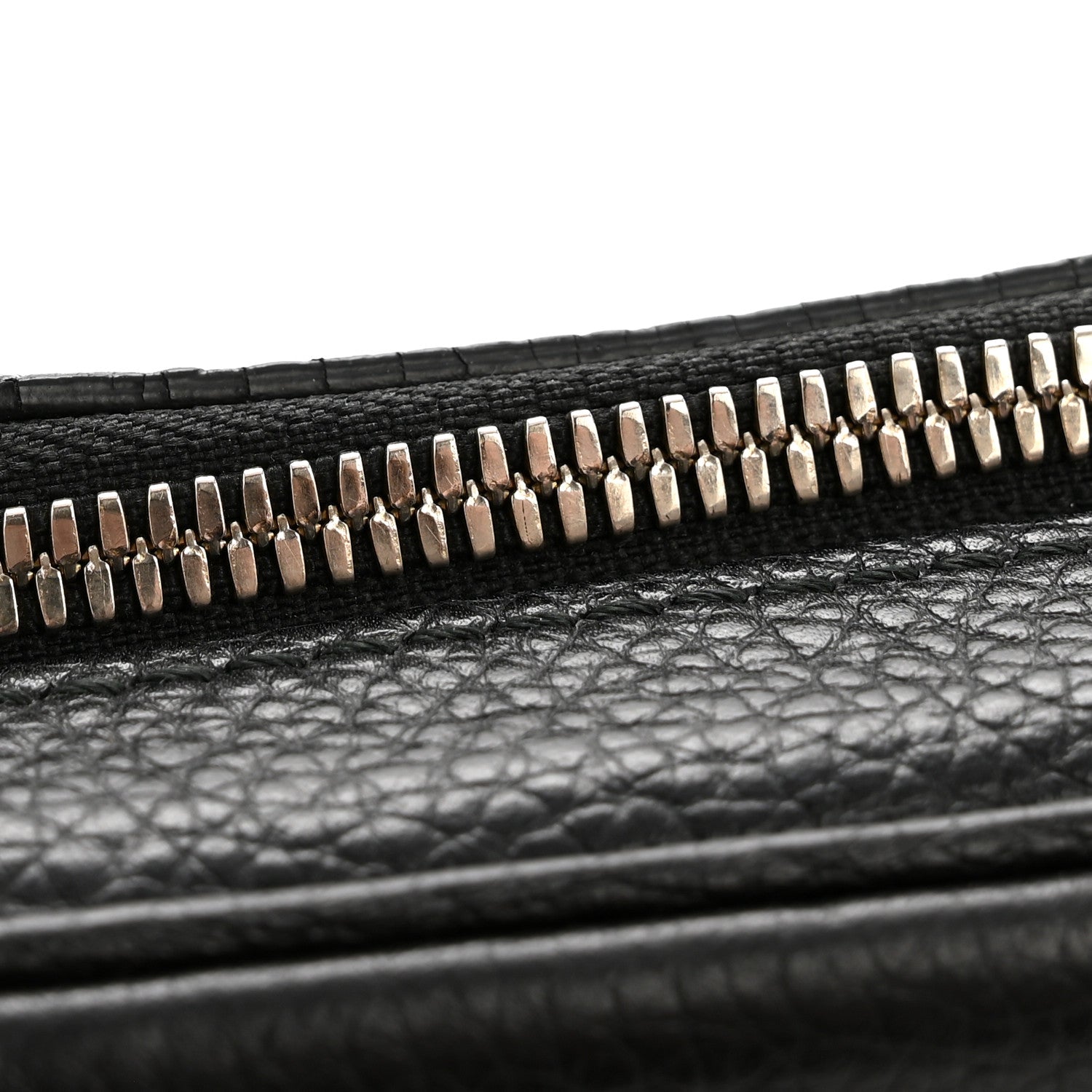 Pebbled Calfskin Small Soho Disco Bag Black