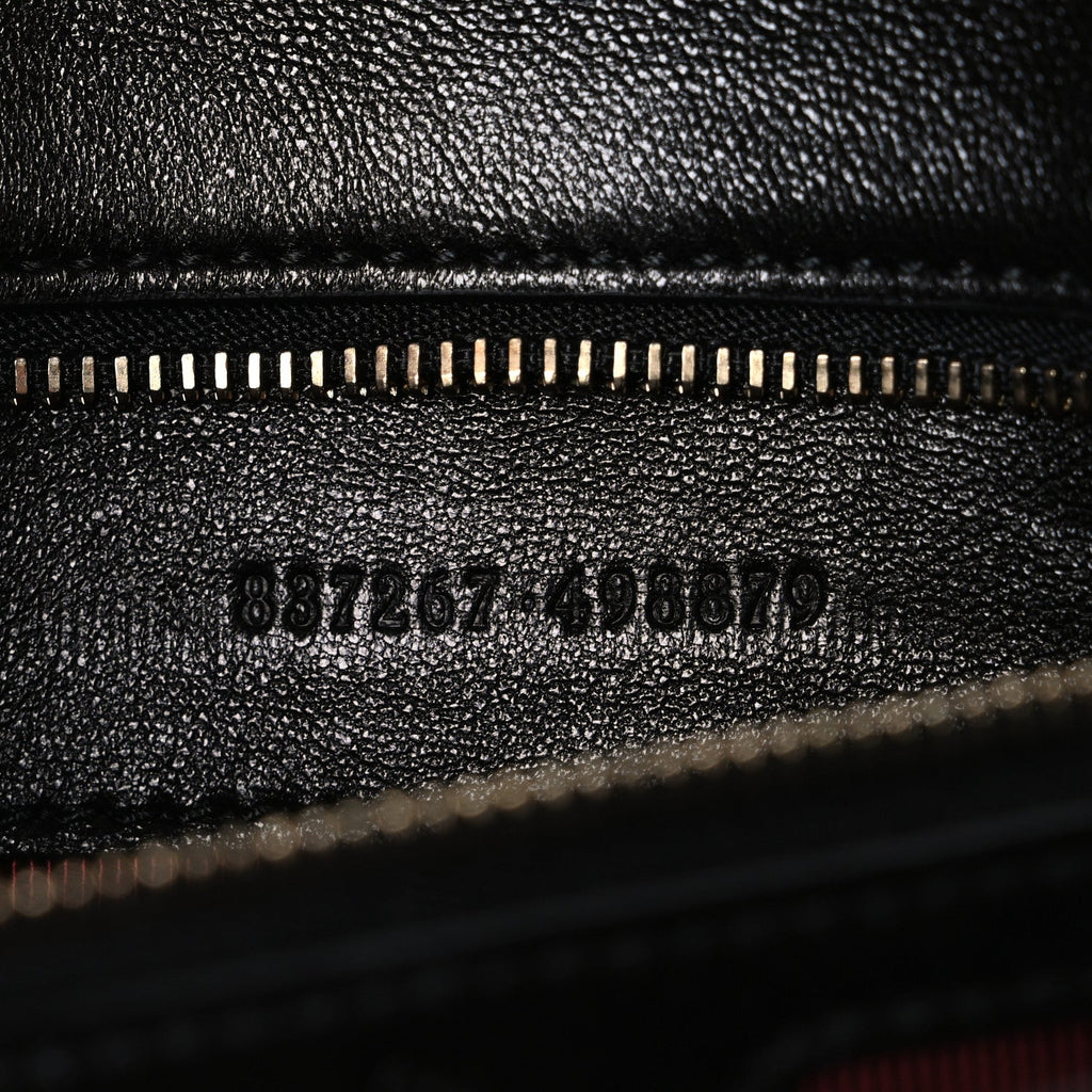 Lambskin Matelasse Medium GG Marmont Shoulder Bag Black