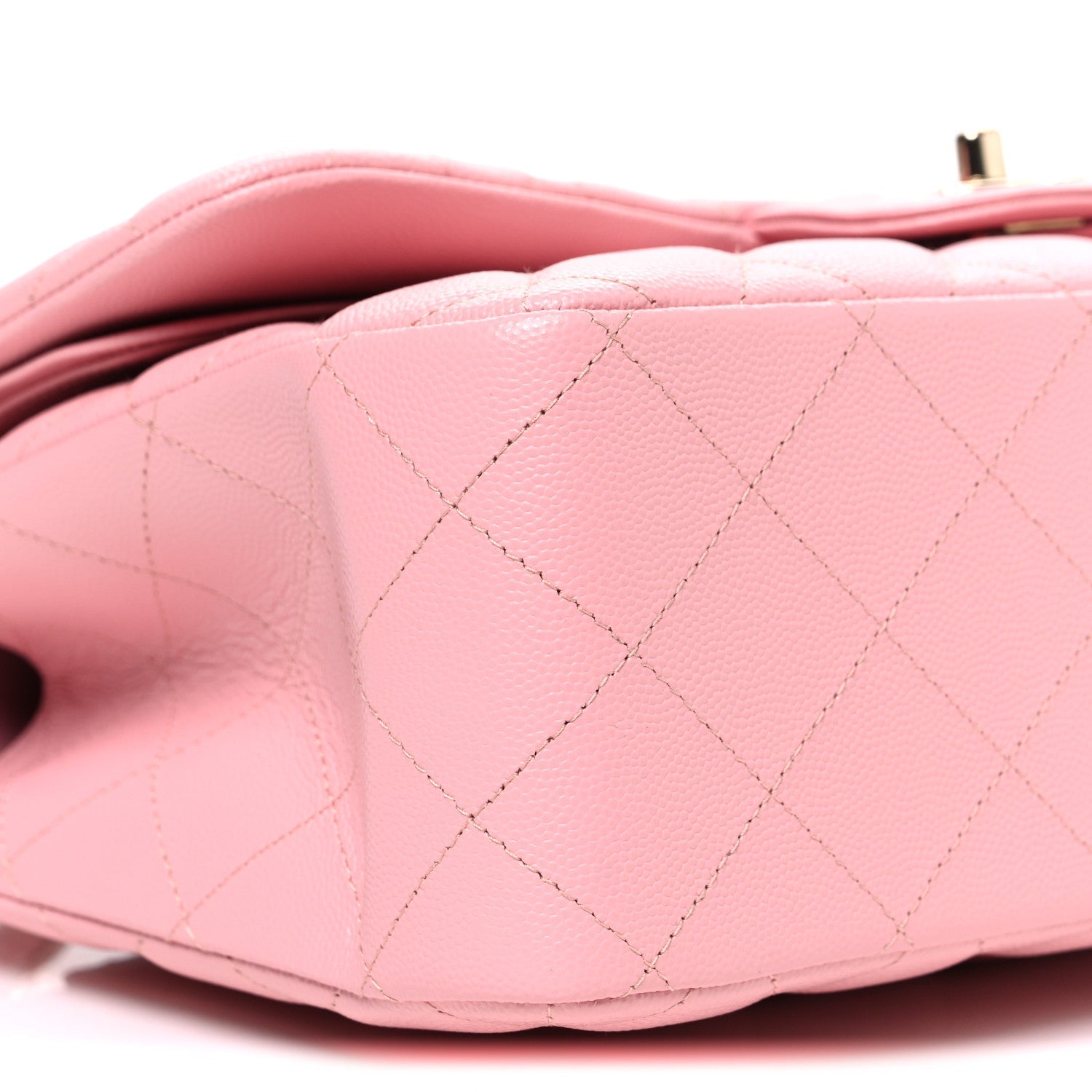 Caviar Quilted Jumbo Double Flap Pink
