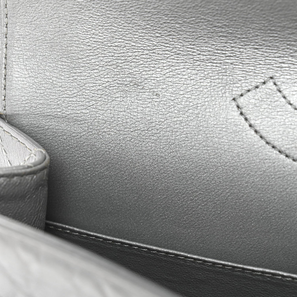Metallic Aged Calfskin Quilted 2.55 Reissue 226 Flap Silver