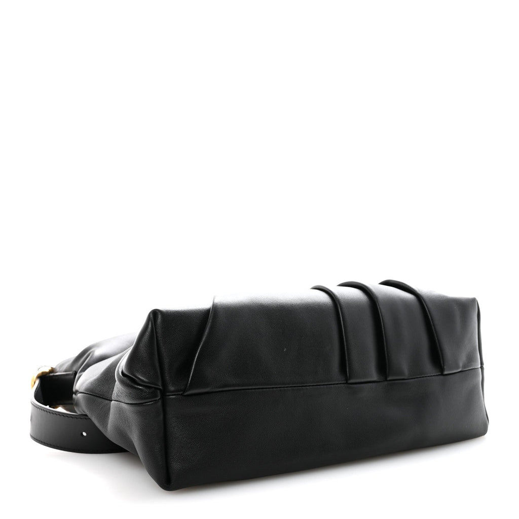 Mellow Nappa Draped Tote Black