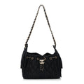 Denim Quilted Mini Chanel 25 Handbag Dark Blue