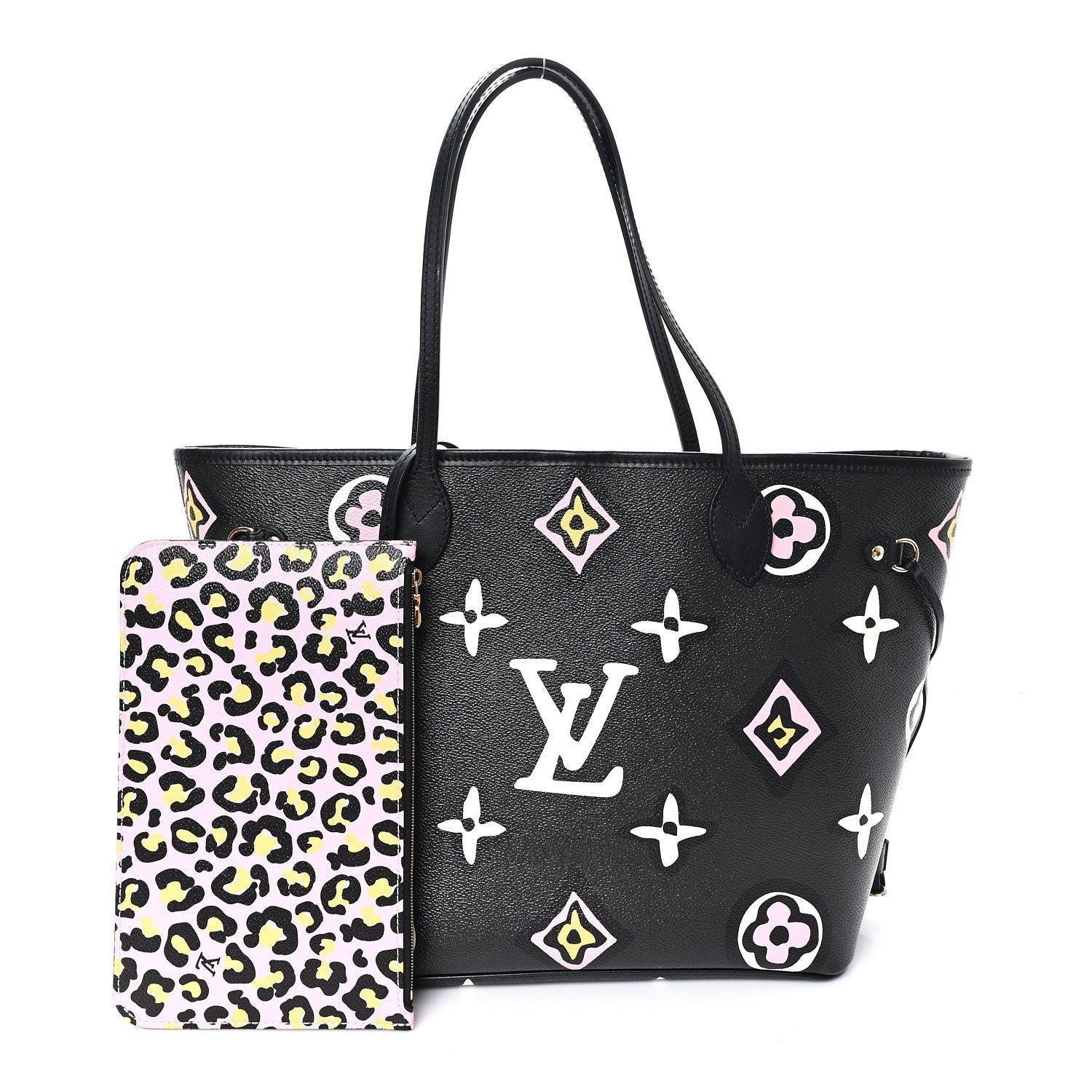 Monogram Giant Wild at Heart Neverfull MM Black