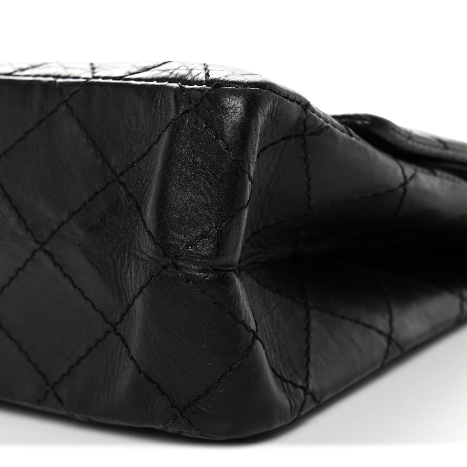 Aged Calfskin Quilted 2.55 Reissue 226 Flap Black