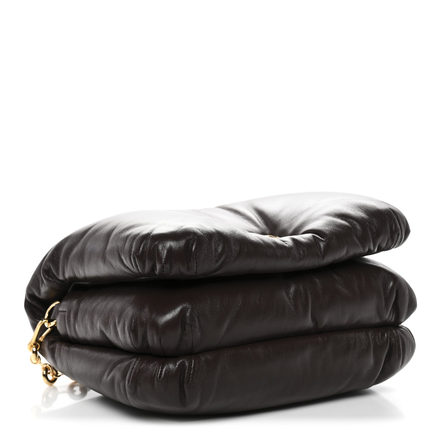 Lambskin Goya Puffer Bag Dark Chocolate