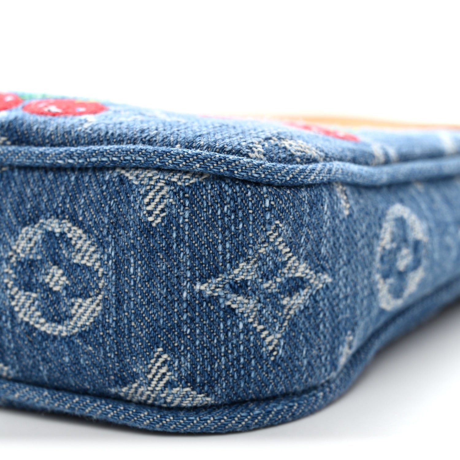LV X TM Monogram Denim Cerises Pochette Accessories Blue
