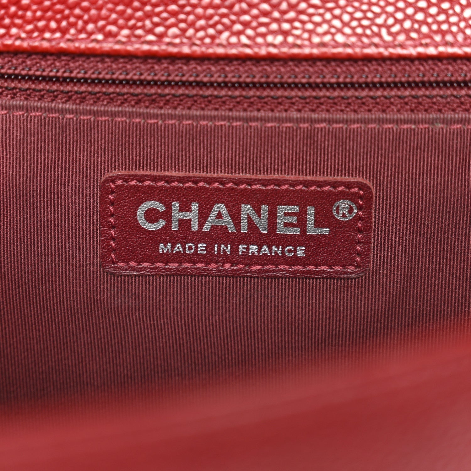 Caviar Quilted Large Boy Flap Dark Red