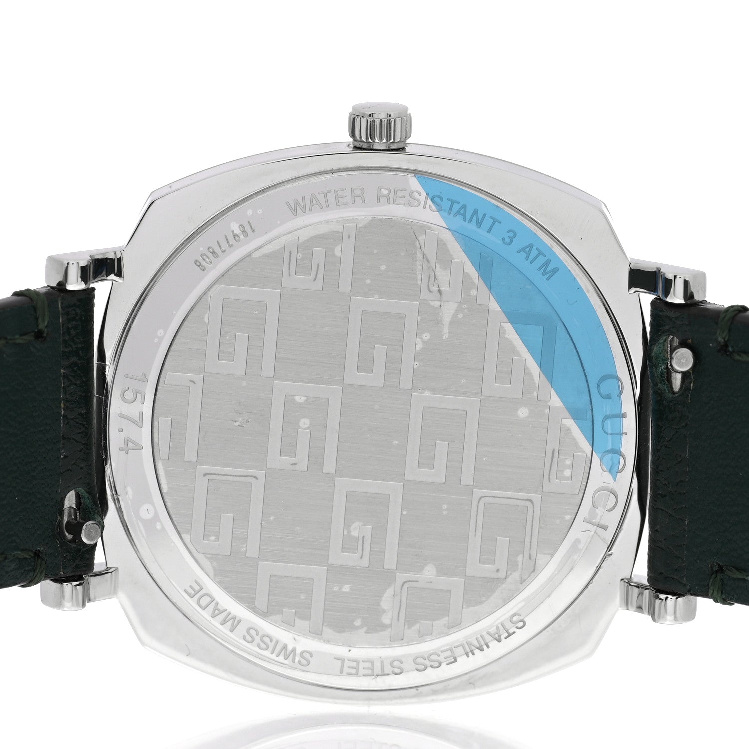 Stainless Steel Calfskin 35mm Grip Quartz Watch Green
