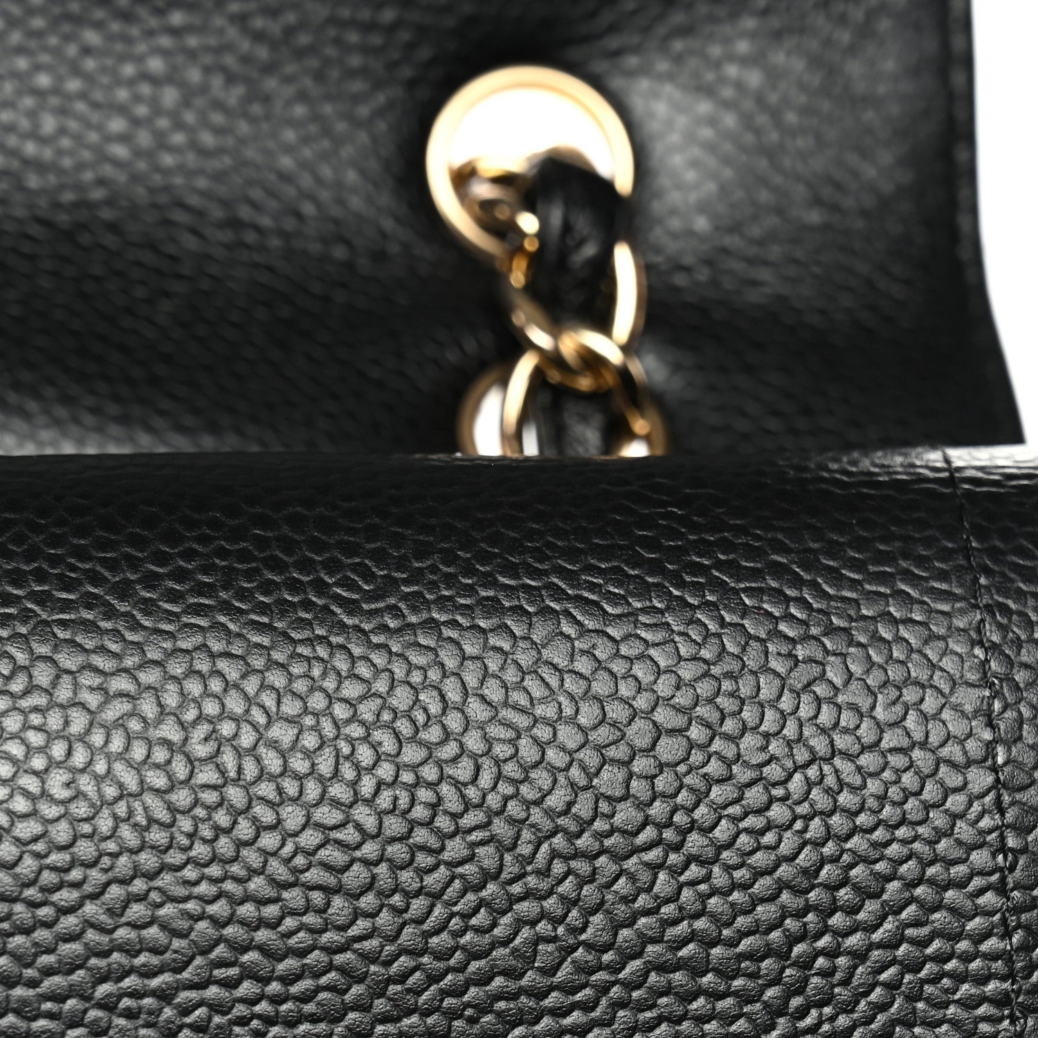 Caviar Quilted Maxi Double Flap Black