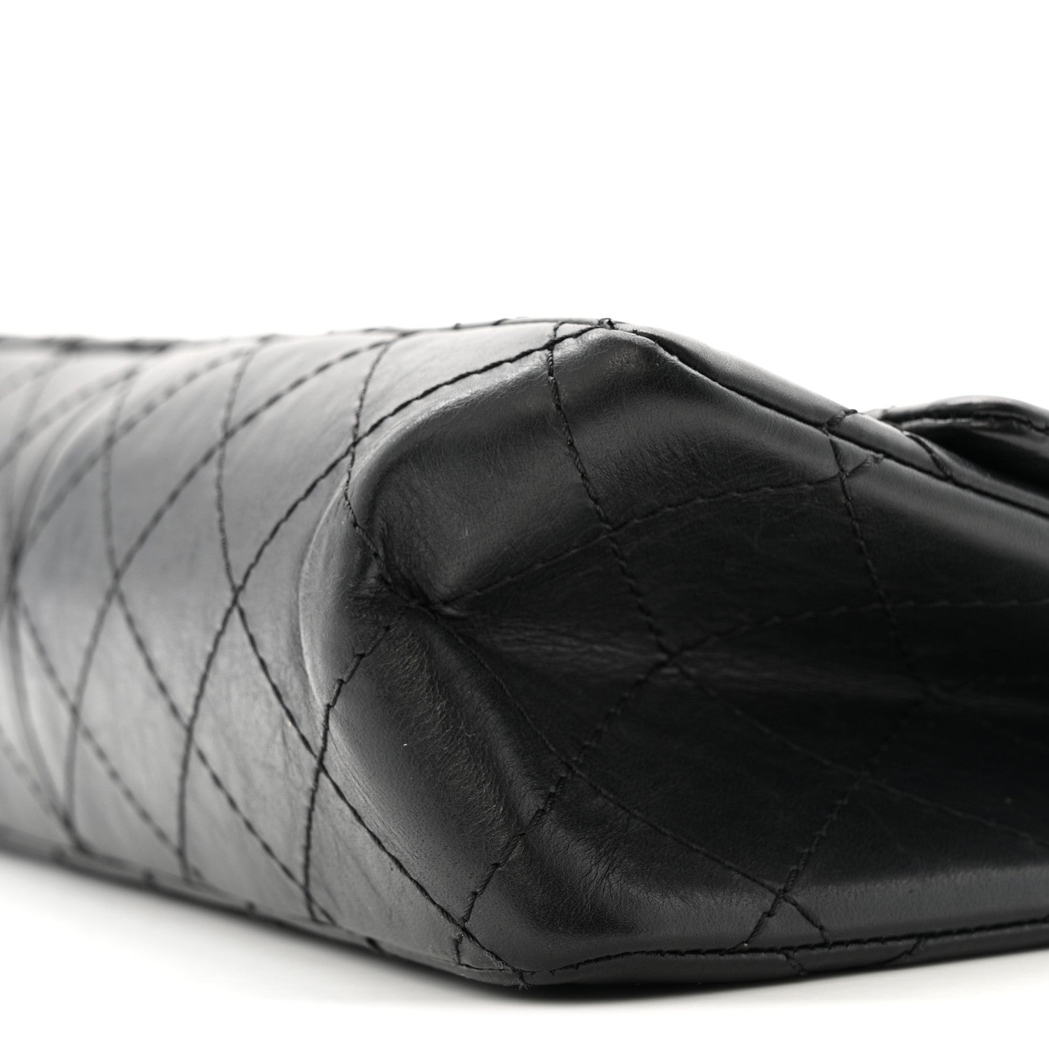 Aged Calfskin Quilted 2.55 Reissue 226 Flap Black