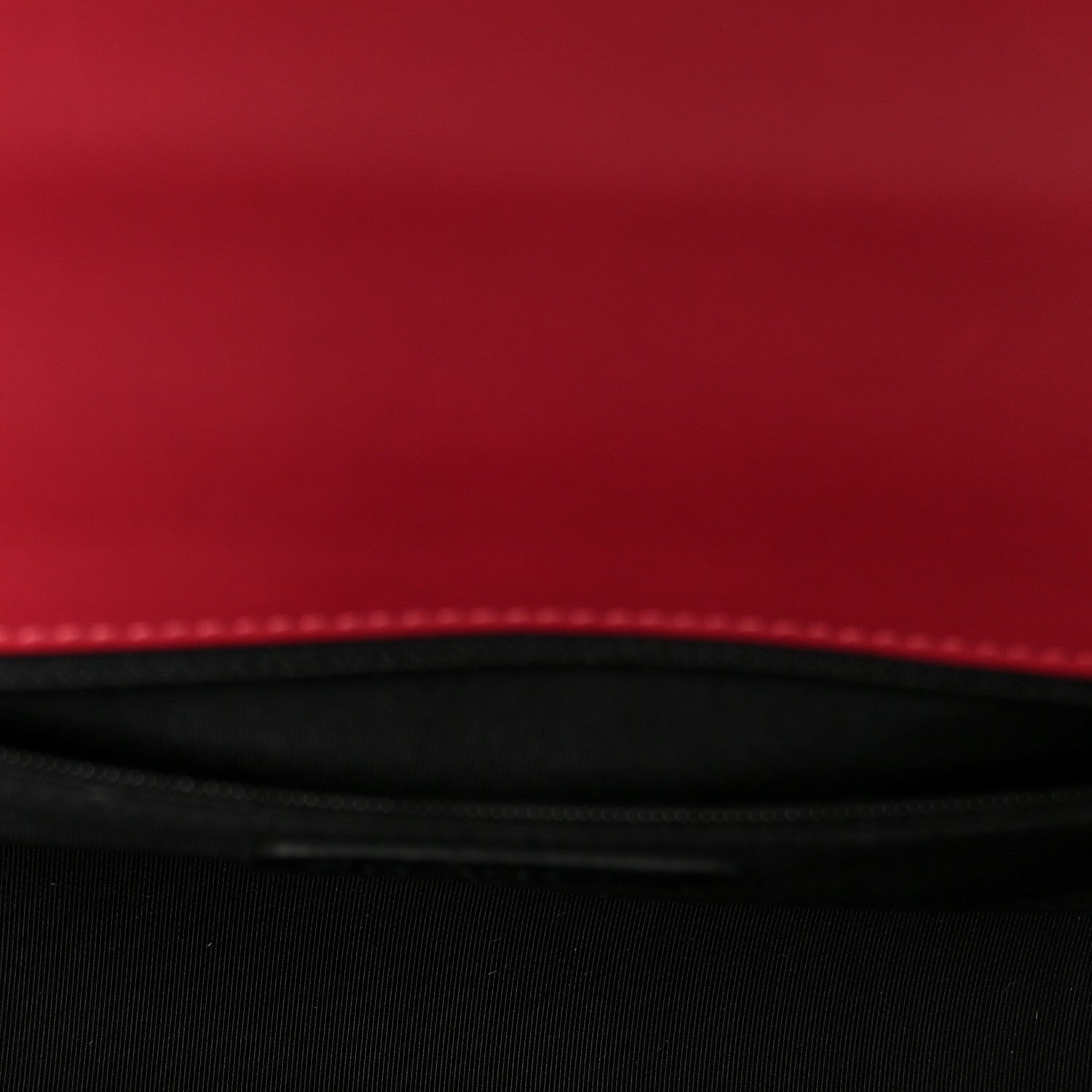 Calfskin Chevron Quilted Large Chain Boy Flap Red