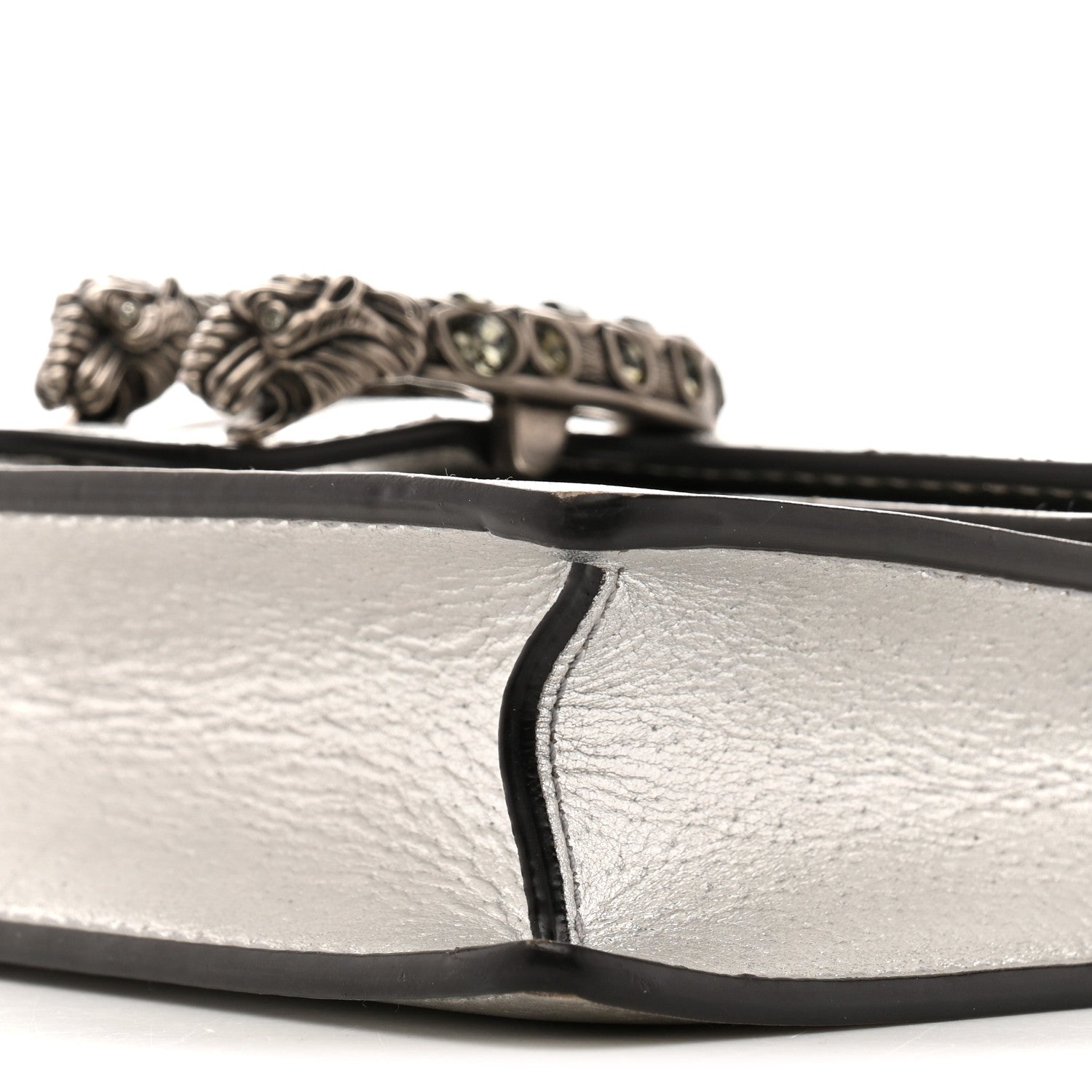 Metallic Calfskin Super Mini Dionysus Shoulder Bag Silver