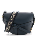 Calfskin Jacquard Small Gate Dual Bag Onyx Blue