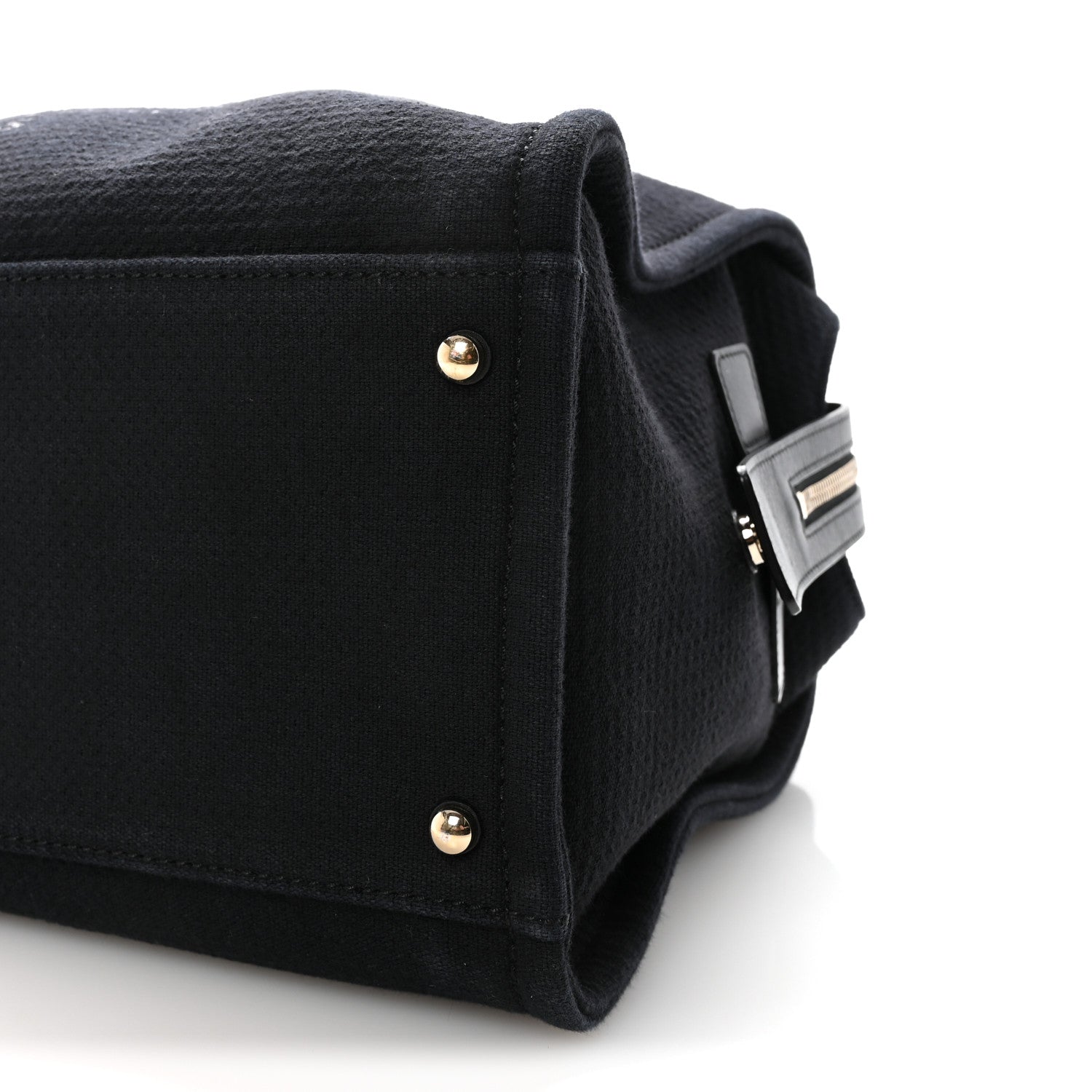 Mixed Fibers Large Deauville Bowling Bag  Black