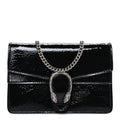 Crinkled Patent Mini Dionysus Shoulder Bag Black