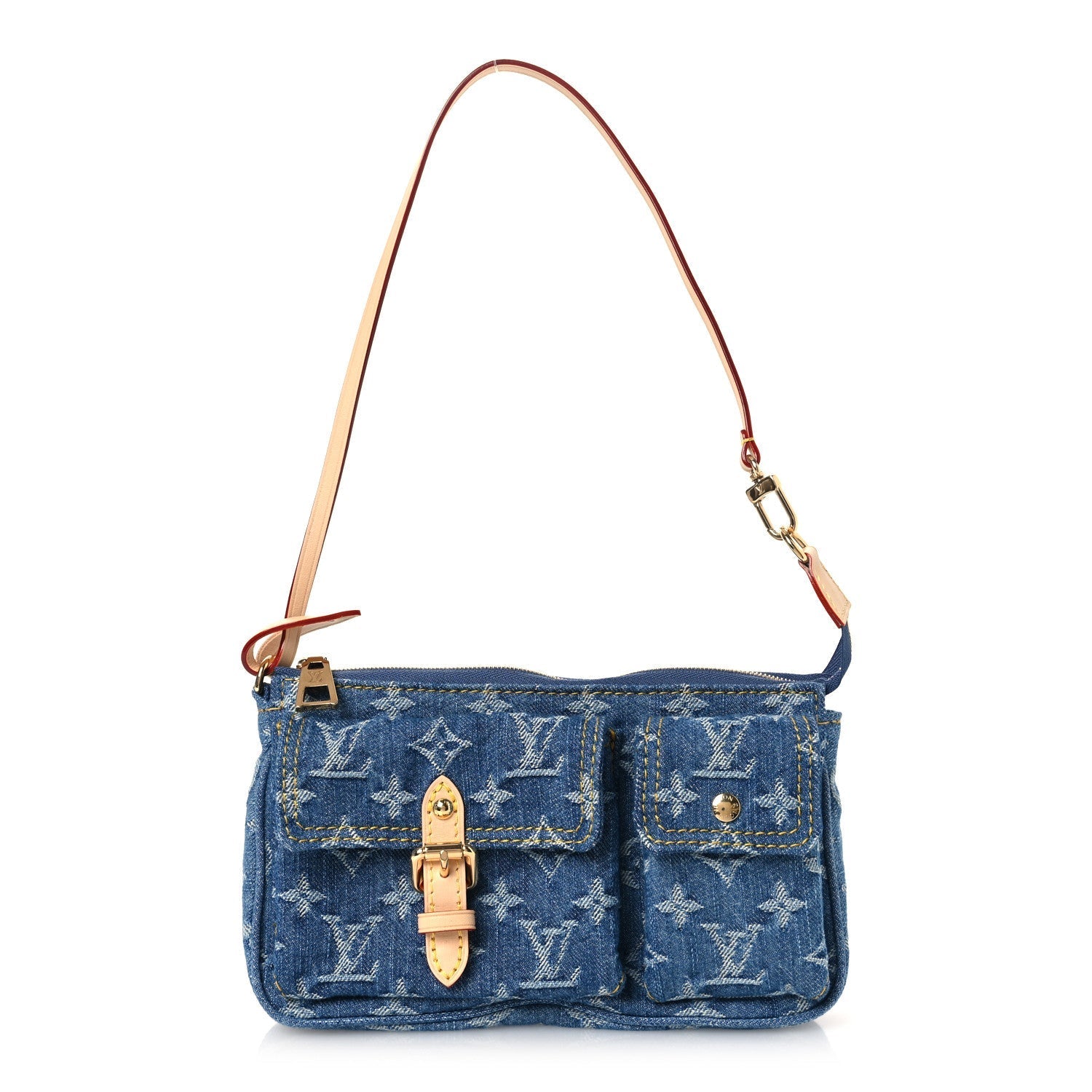 Monogram Pochette Accessories Cargo  Blue Denim