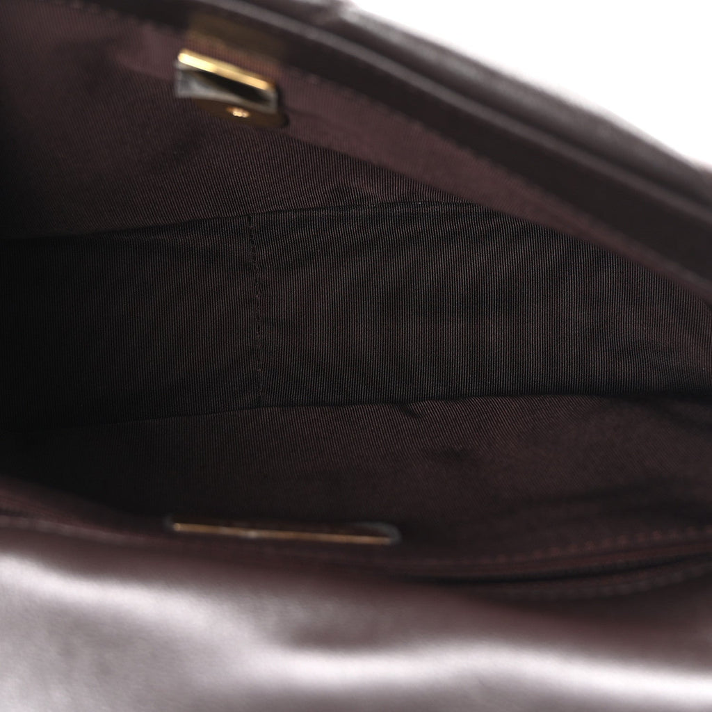 Lambskin Quilted Medium Chanel 19 Flap Dark Brown