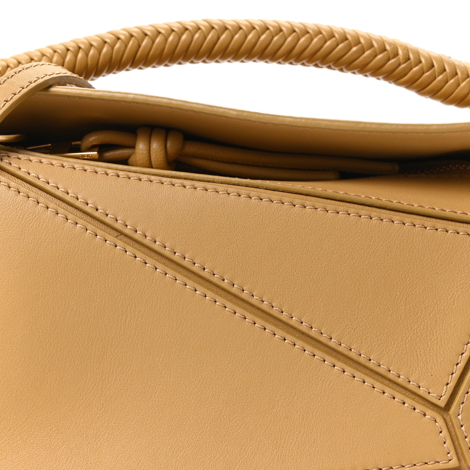 Calfskin Mini Woven Puzzle Bag Sahara