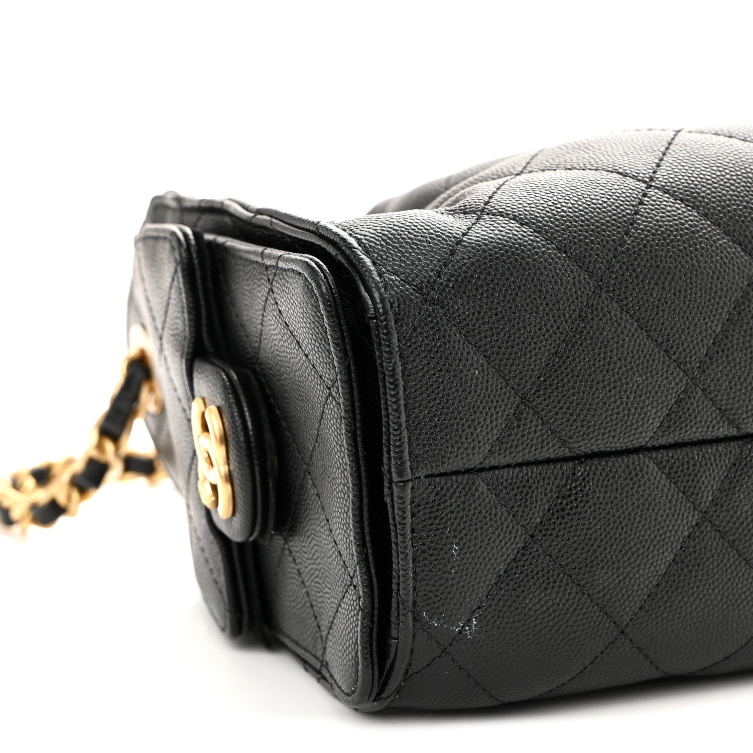 Caviar Quilted Mini Chanel 25 Handbag Black