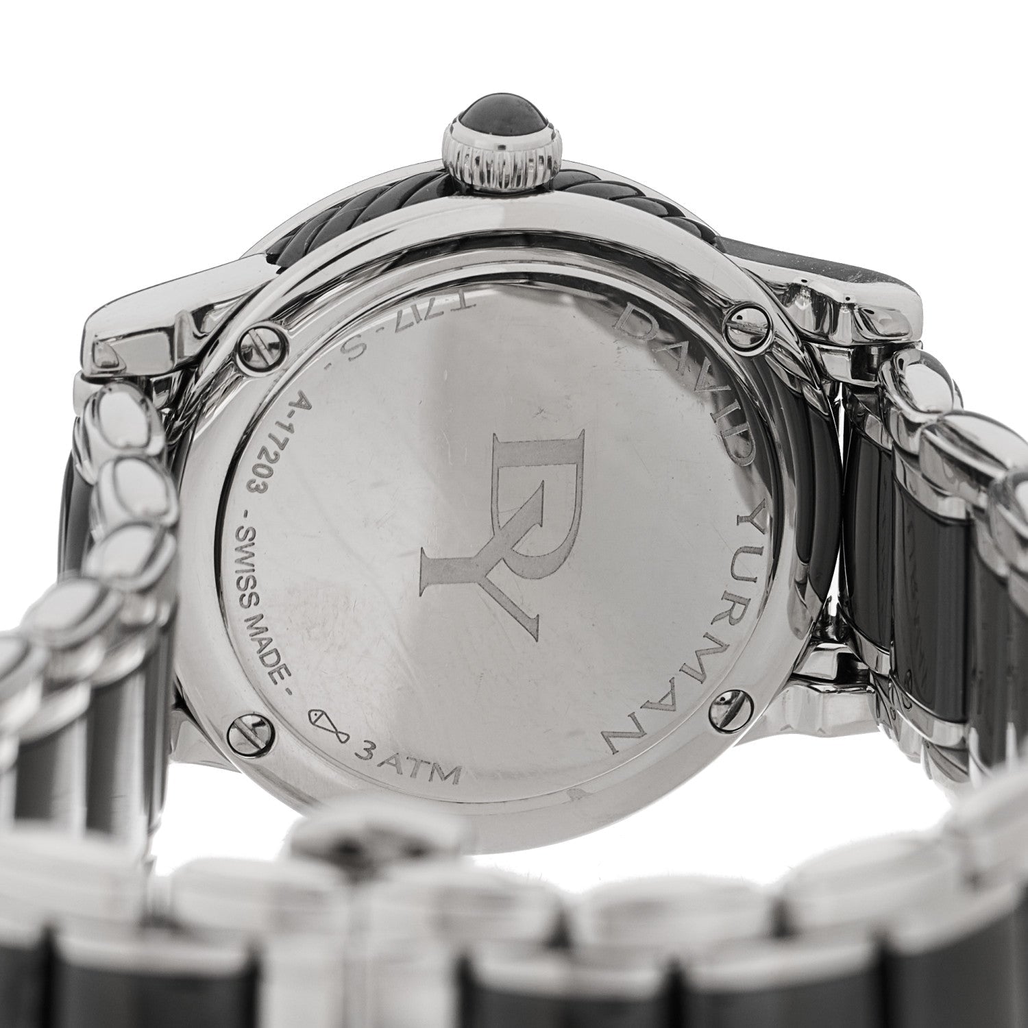 Stainless Steel Ceramic Diamond 30mm Classic Quartz Watch Black