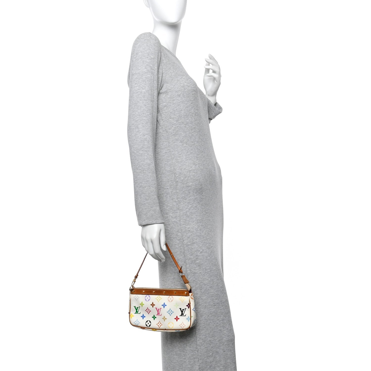 Monogram Multicolor Pochette Accessories White