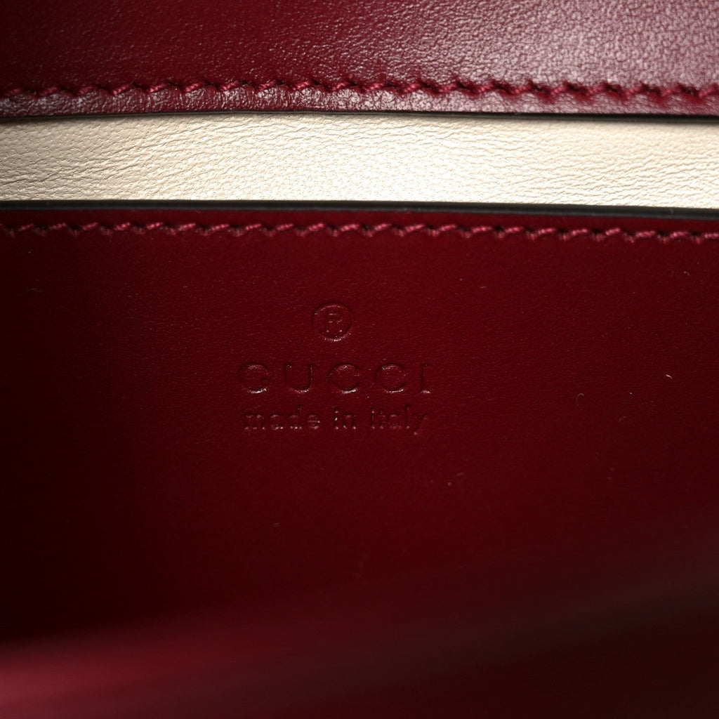 Calfskin Matelasse Mini GG Marmont Shoulder Bag Rosso Ancora