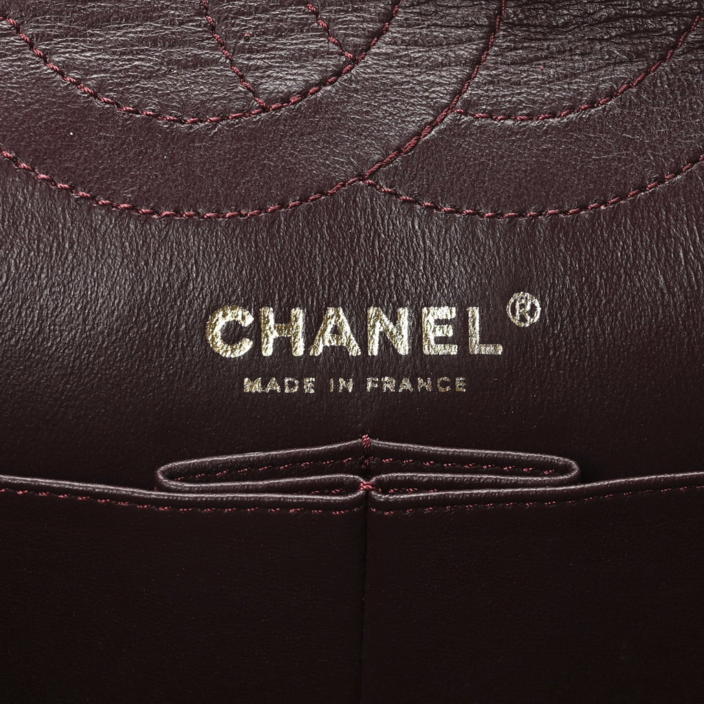 Distressed Patent Quilted 2.55 Reissue 226 Flap Black