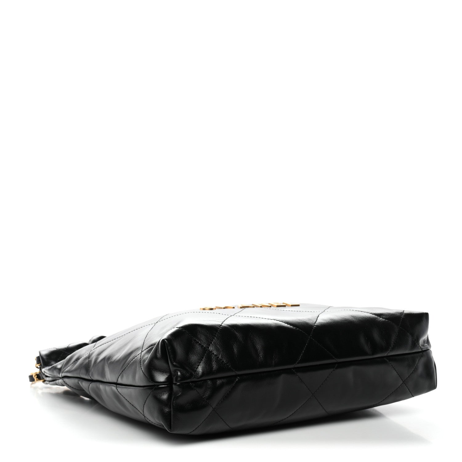 Shiny Calfskin Quilted Small Chanel 22 Black