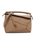 Soft Grained Calfskin Mini Puzzle Edge Toffee