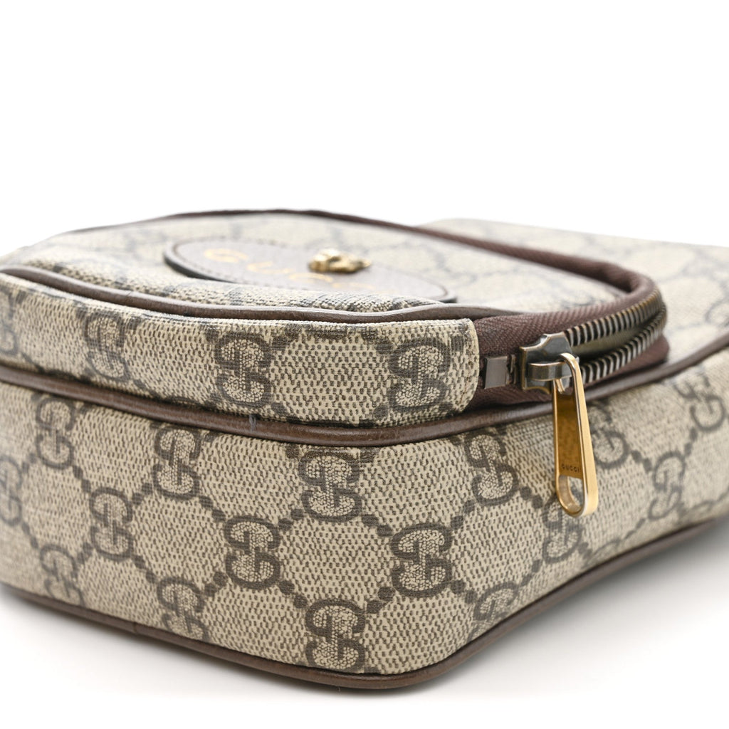 GG Supreme Monogram Mini Neo Vintage Double Zip Messenger Bag Beige New Acero Crop