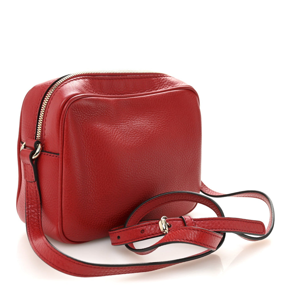 Pebbled Calfskin Small Soho Disco Bag Tabasco Red