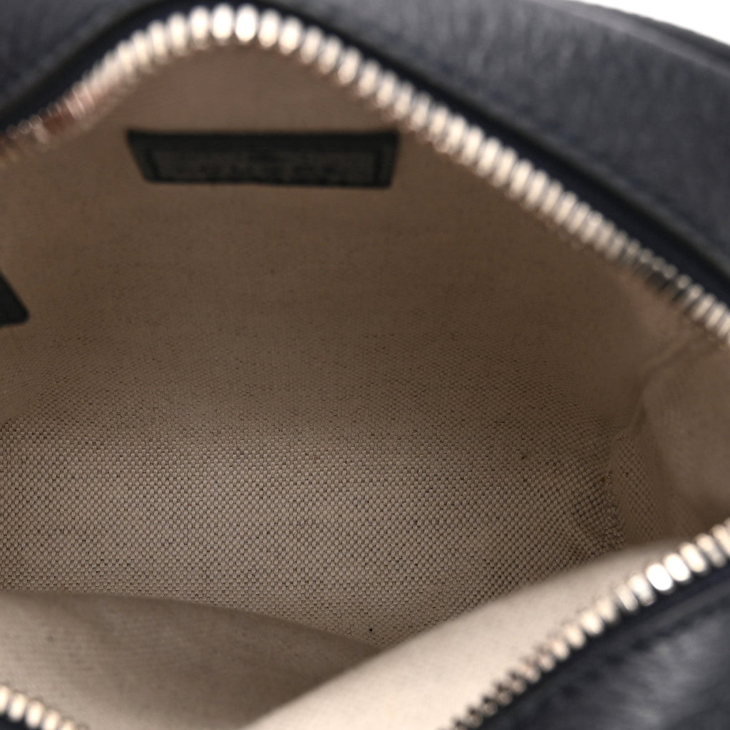 GG Supreme Monogram Textured Calfskin Web Mini Ophidia Messenger Beige Blue