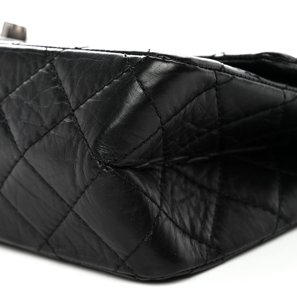 Aged Calfskin Quilted 2.55 Reissue 226 Flap Black