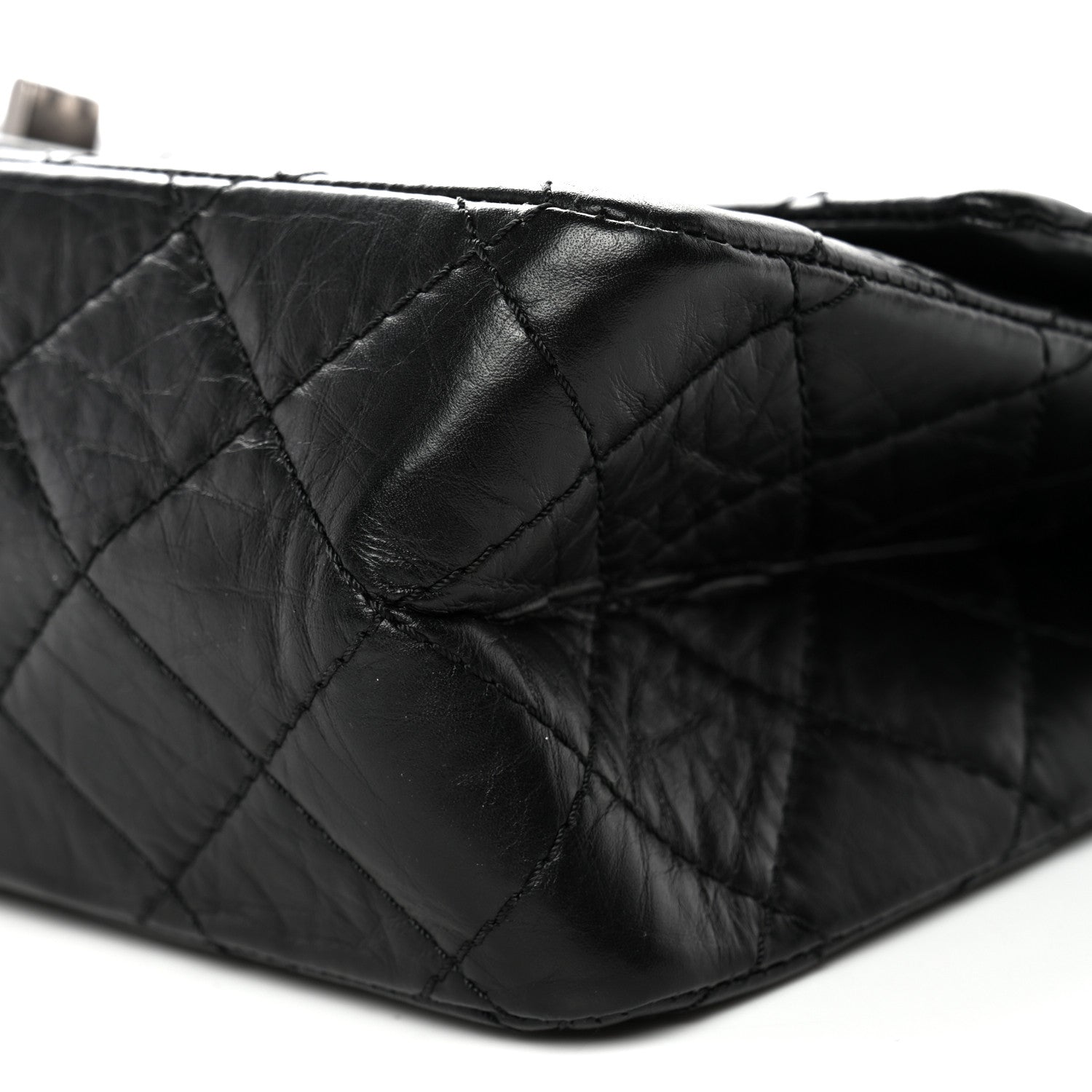 Aged Calfskin Quilted 2.55 Reissue 226 Flap Black