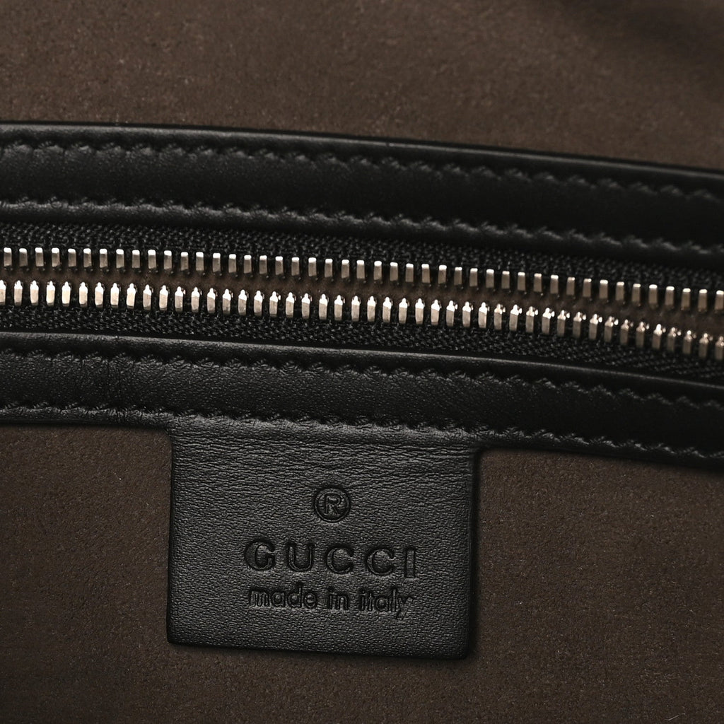 Guccissima Zip Pouch Wristlet Black