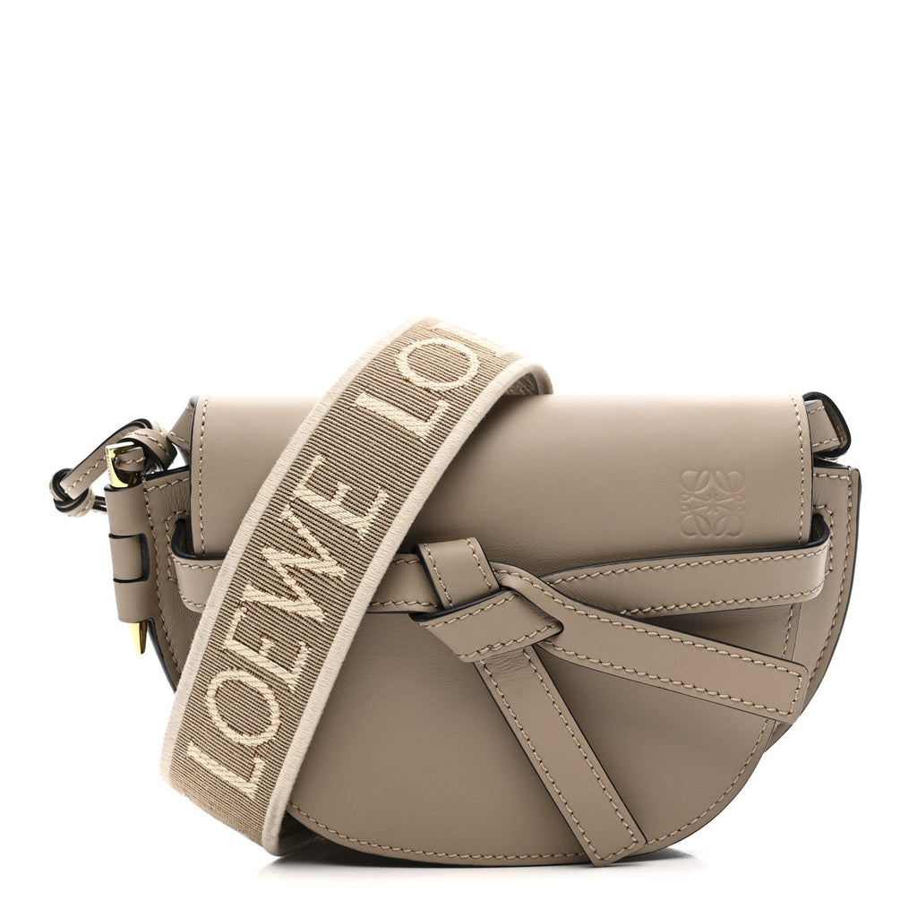 Calfskin Jacquard Mini Gate Dual Bag Clay
