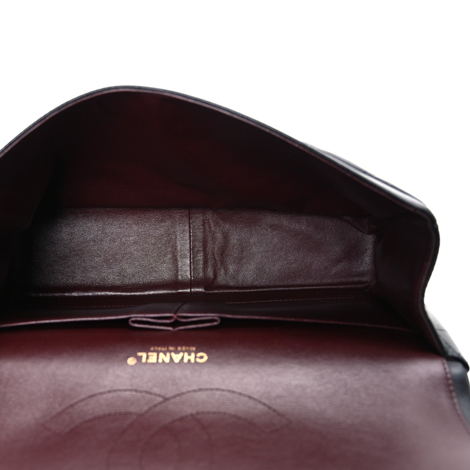 Lambskin Quilted Jumbo Double Flap Black