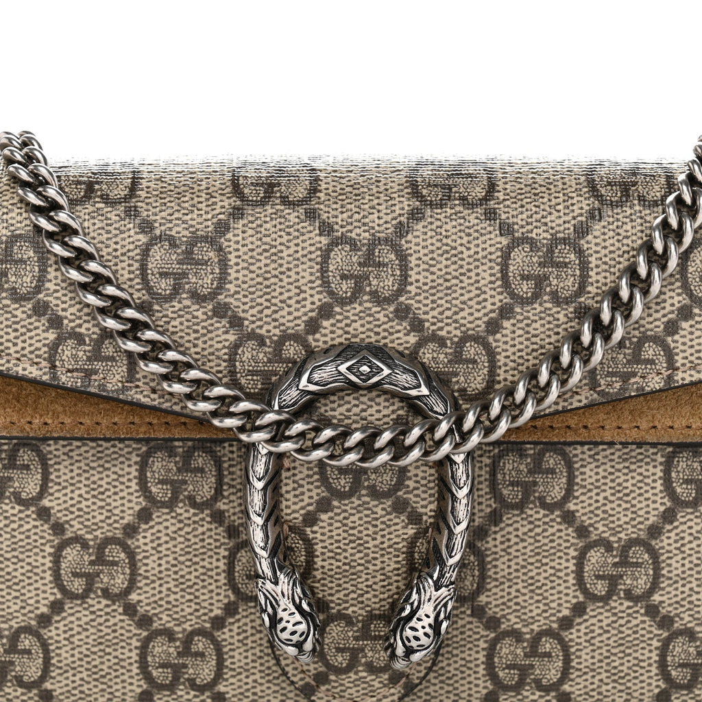 GG Supreme Monogram Super Mini Dionysus Shoulder Bag Taupe