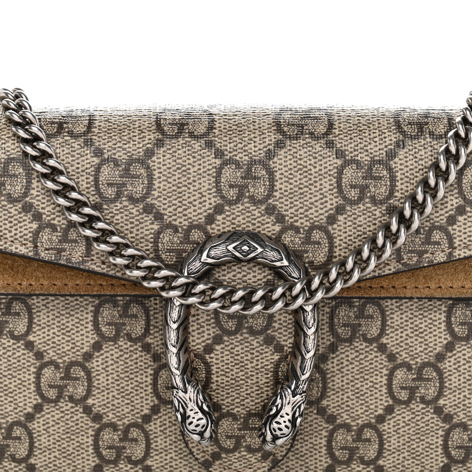 GG Supreme Monogram Super Mini Dionysus Shoulder Bag Taupe
