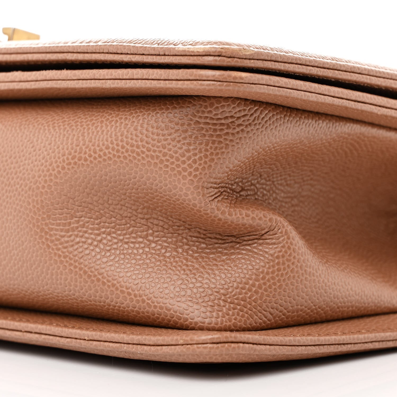 Caviar Chevron Quilted Medium Boy Flap Brown