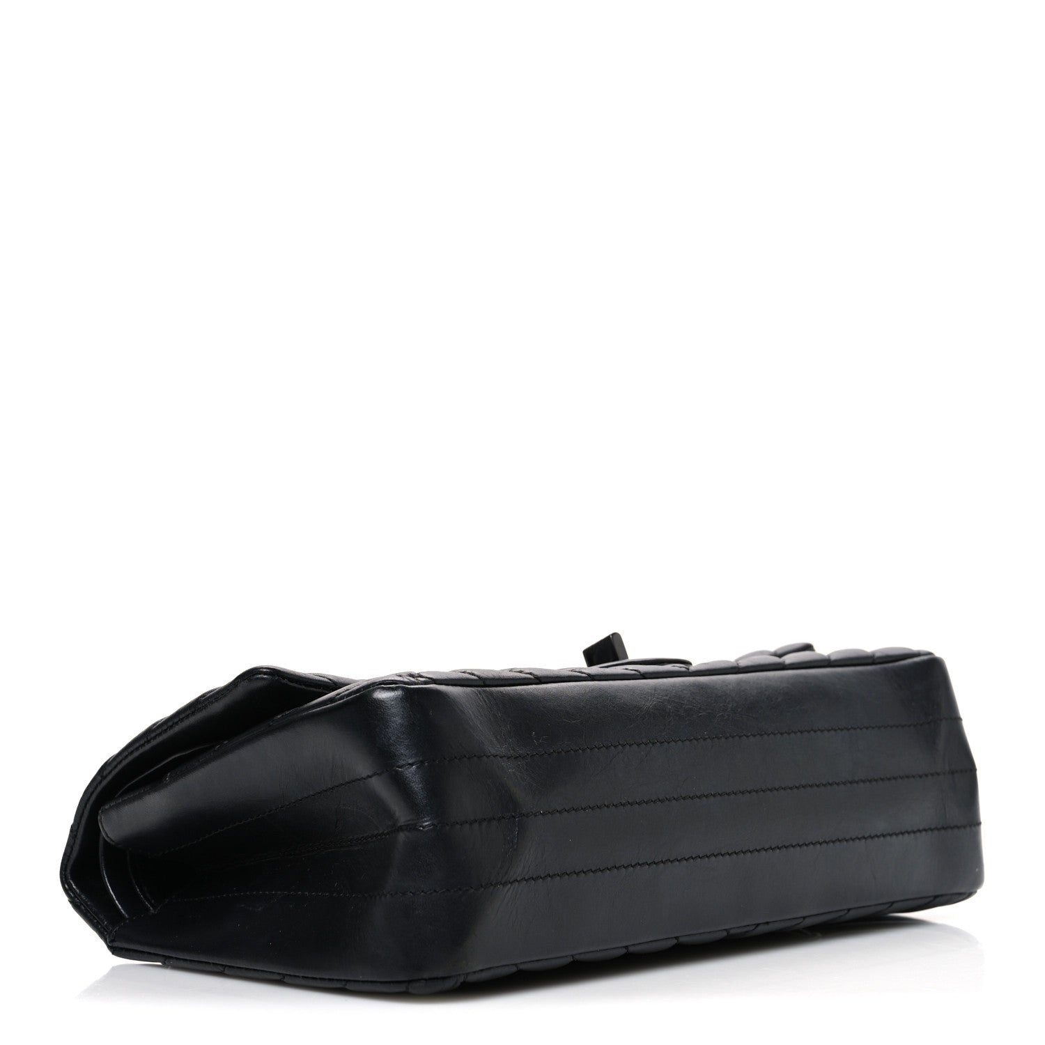 Aged Calfskin Chevron Quilted 2.55 Reissue 225 Flap So Black