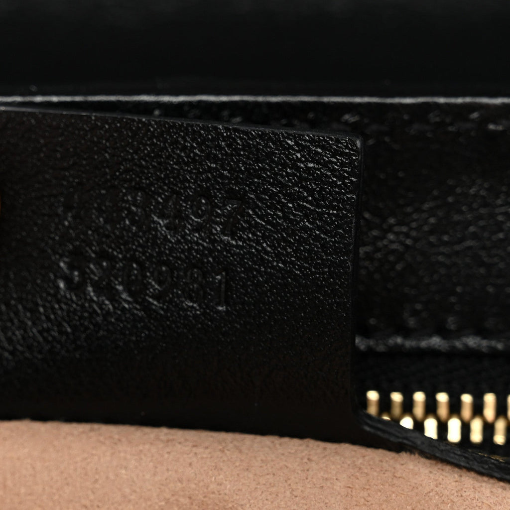 Monogram Matelasse Diagonal Small GG Marmont Shoulder Bag Beige Black