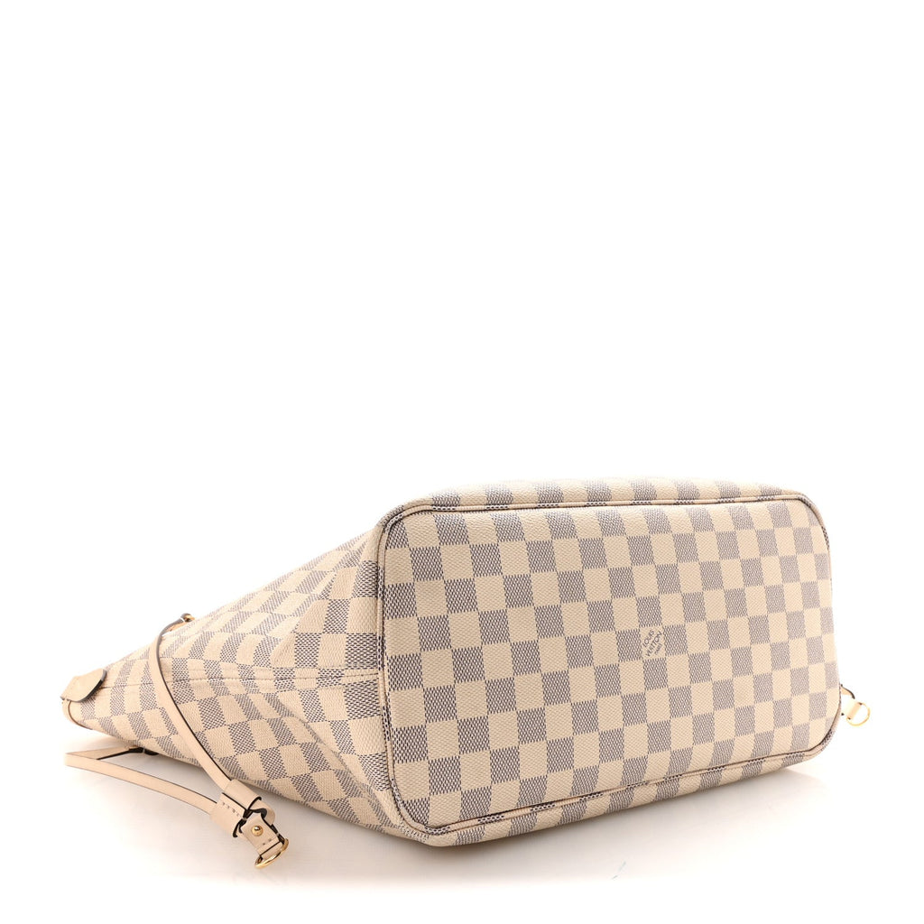Damier Azur Braided Neverfull MM Pink