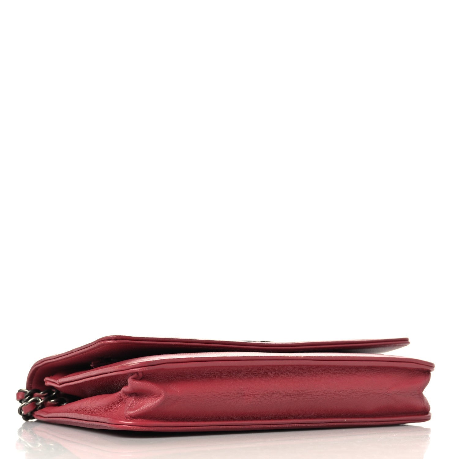 Calfskin Quilted Boy Wallet On Chain WOC Pink
