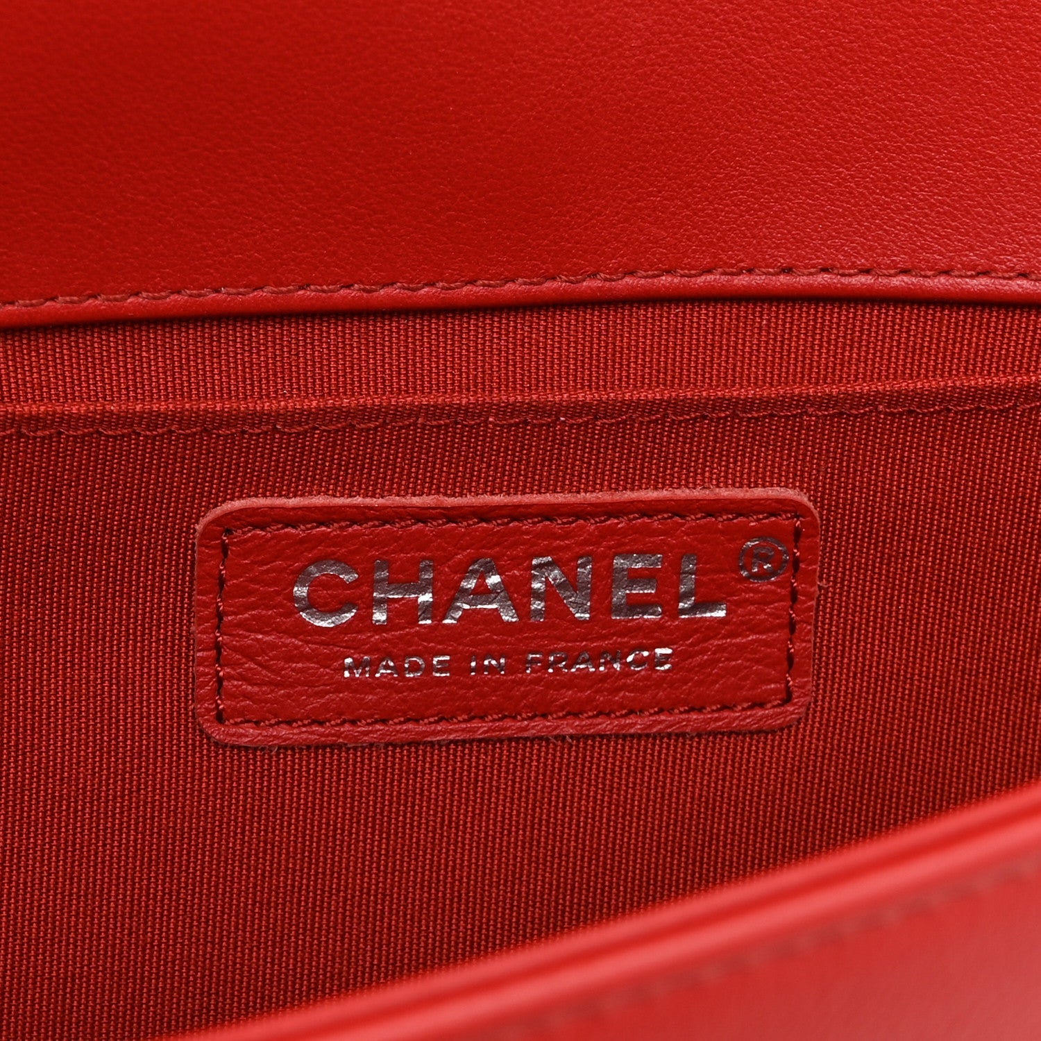 Calfskin Quilted Medium Boy Flap Red