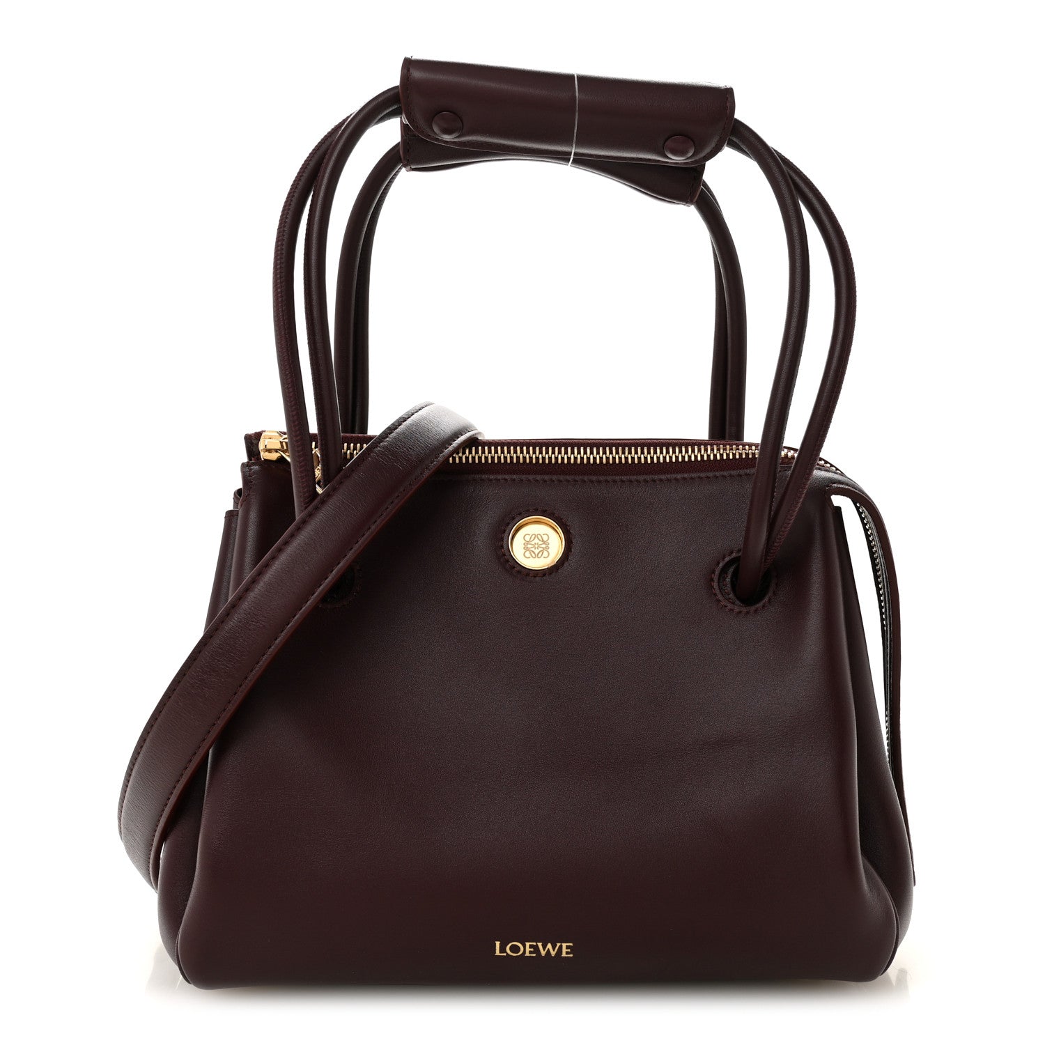 Supple Calfskin Small Madrid Bag Dark Burgundy